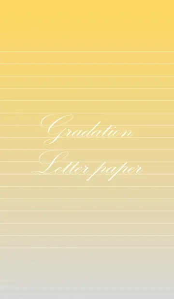 [LINE着せ替え] Gradation Letter paper - Gray+Yellow -の画像1