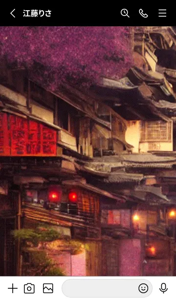 [LINE着せ替え] 和の夜桜#EI216。の画像2