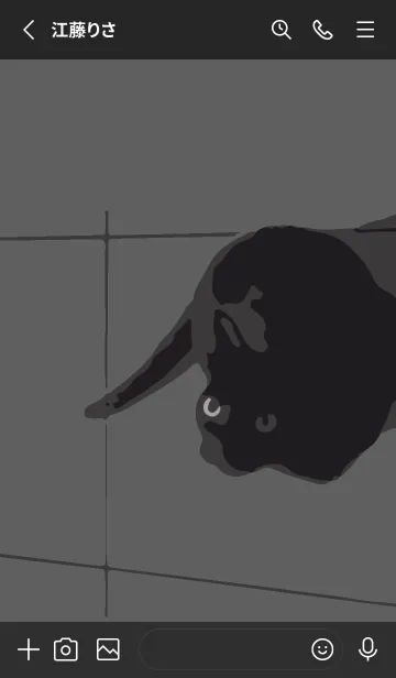 [LINE着せ替え] Random black catの画像2