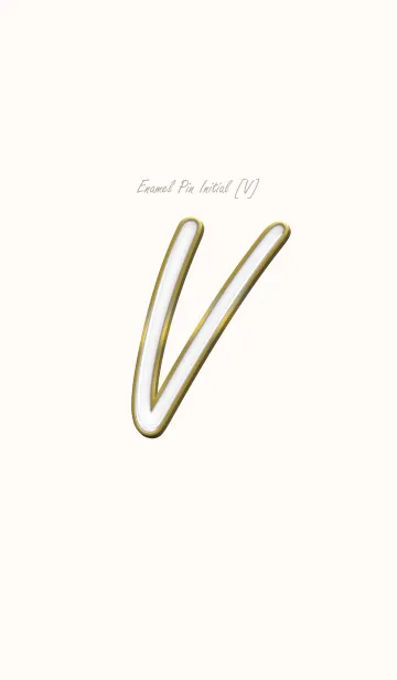 [LINE着せ替え] Enamel Pin INITIAL [V].の画像1