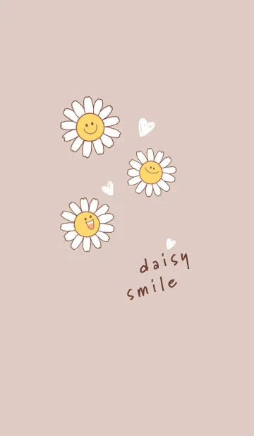 [LINE着せ替え] デイジースマイル2 pinkbrown08_1の画像1