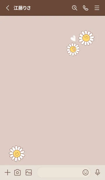 [LINE着せ替え] デイジースマイル2 pinkbrown08_1の画像2