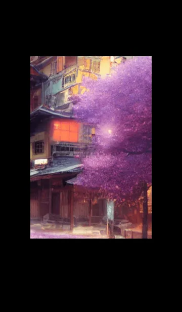 [LINE着せ替え] 和の夜桜#EI29。の画像1