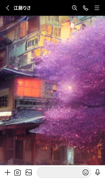 [LINE着せ替え] 和の夜桜#EI29。の画像2