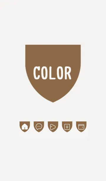 [LINE着せ替え] brown color X23の画像1