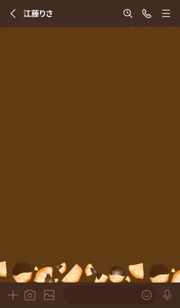 [LINE着せ替え] オレンジチョコレートのおしゃれな着せかえの画像2