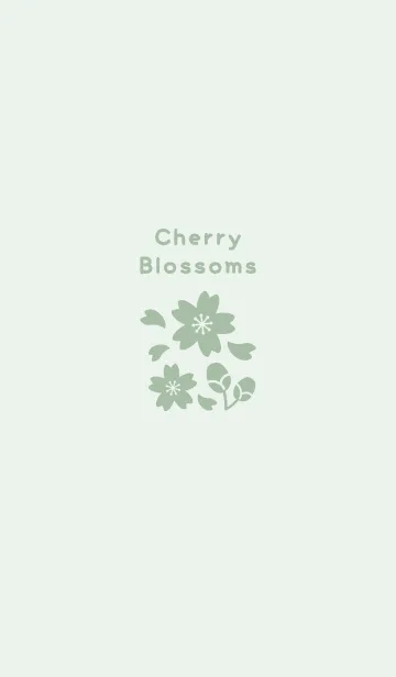 [LINE着せ替え] 桜17<グリーン>の画像1