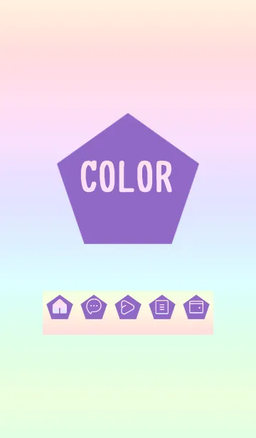 purple color rainbow I01の着せ替えメイン画像