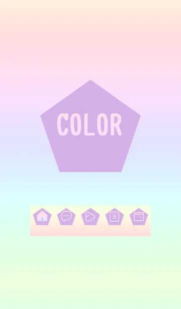 [LINE着せ替え] purple color rainbow I02の画像1