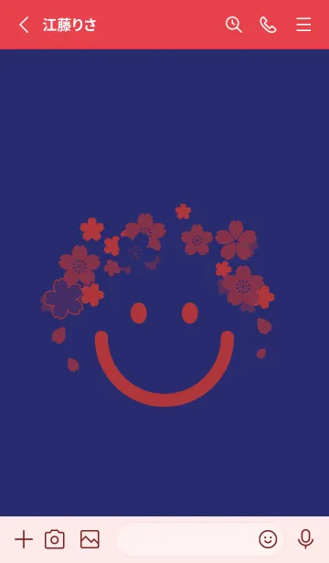 [LINE着せ替え] スマイル＆桜 マルベリーの画像2