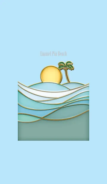 [LINE着せ替え] Enamel Pin Beach 18の画像1