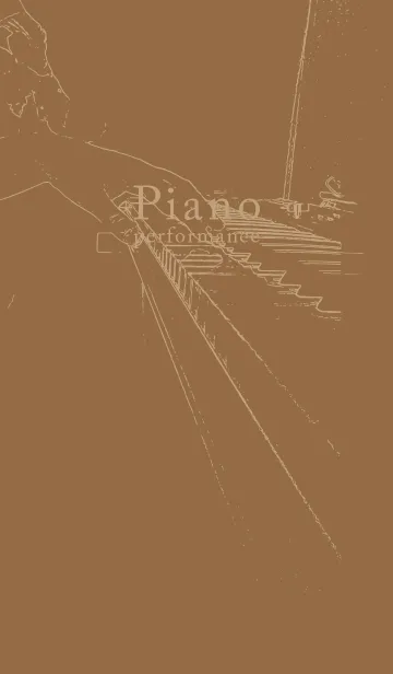 [LINE着せ替え] ピアノ演奏  カフェオレの画像1