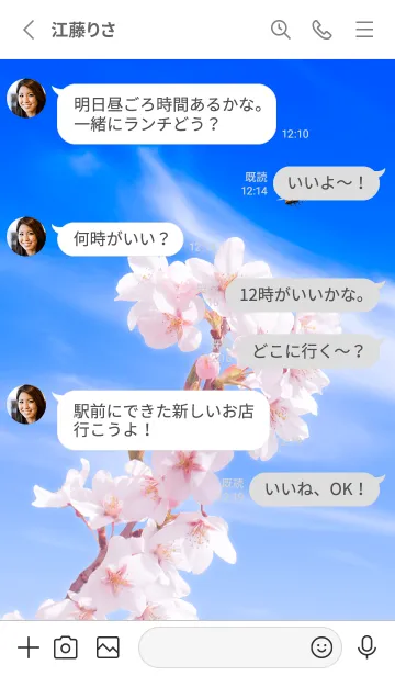 [LINE着せ替え] Sakura & Ladybird #2-9の画像3