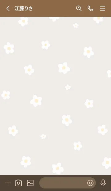 [LINE着せ替え] Floret Pattern - 04-03 ブラウン Ver.iの画像2