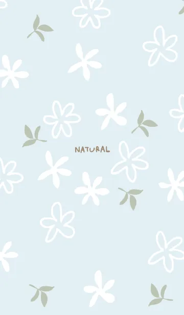 [LINE着せ替え] くすみカラー 白い花3の画像1