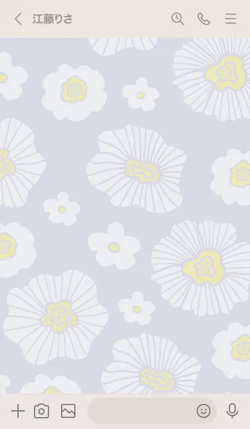 [LINE着せ替え] 白いお花たくさん29の画像2