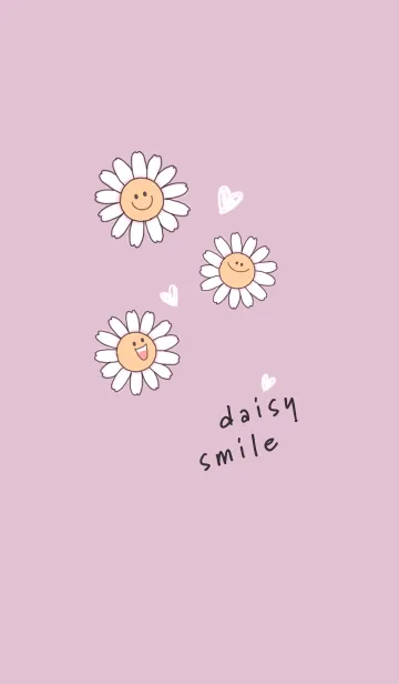 [LINE着せ替え] デイジースマイル2 pinkpurple10_1の画像1