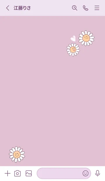 [LINE着せ替え] デイジースマイル2 pinkpurple10_1の画像2