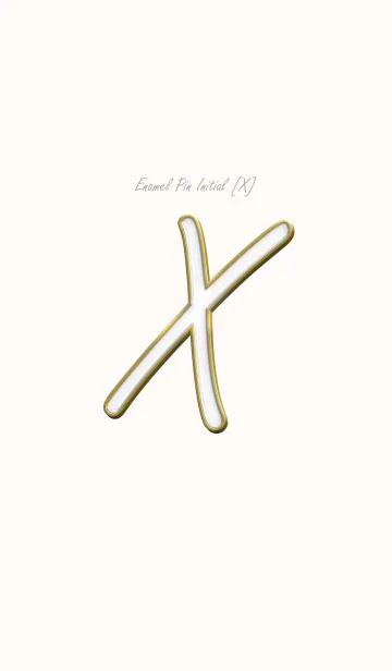 [LINE着せ替え] Enamel Pin INITIAL [X].の画像1