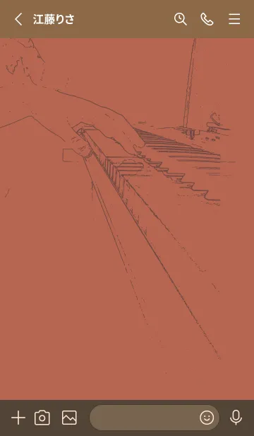 [LINE着せ替え] ピアノ演奏  キャメルの画像2