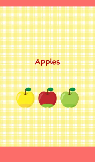 [LINE着せ替え] 3色りんご 赤色の画像1