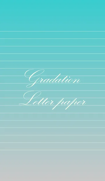 [LINE着せ替え] Gradation Letter paper -Gray+Turquoise-の画像1