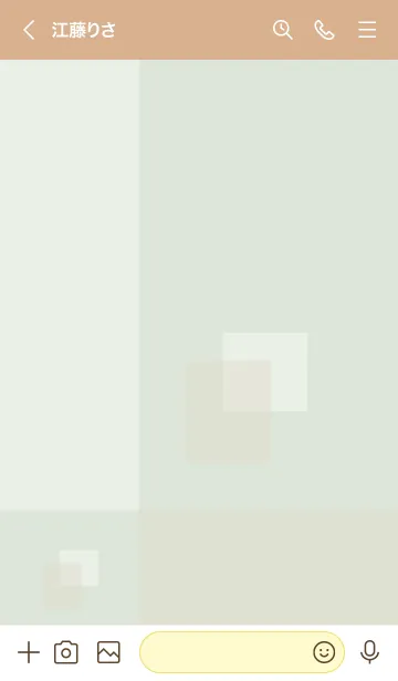 [LINE着せ替え] 白とベージュの四角13の画像2