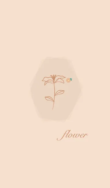 [LINE着せ替え] お花<オレンジ>オレンジの画像1