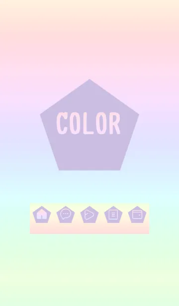 [LINE着せ替え] purple color rainbow I04の画像1