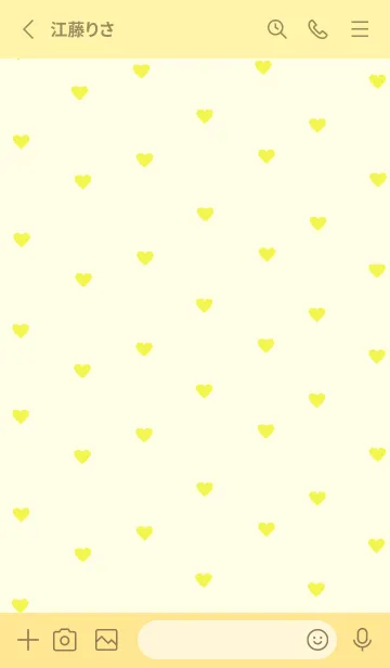 [LINE着せ替え] pattern_heart (yellow)の画像2