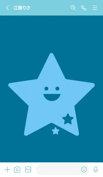 [LINE着せ替え] 星型の着せかえ ダックブルーの画像2