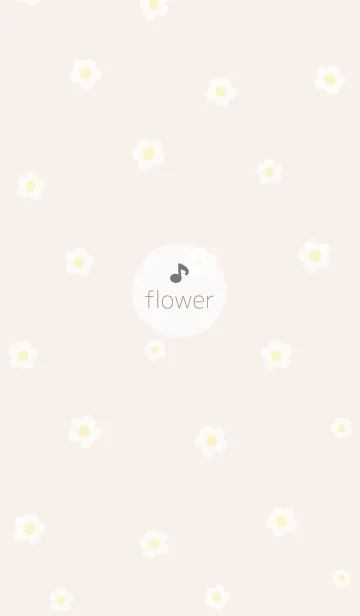 お花<音符>ベージュ.の着せ替えメイン画像