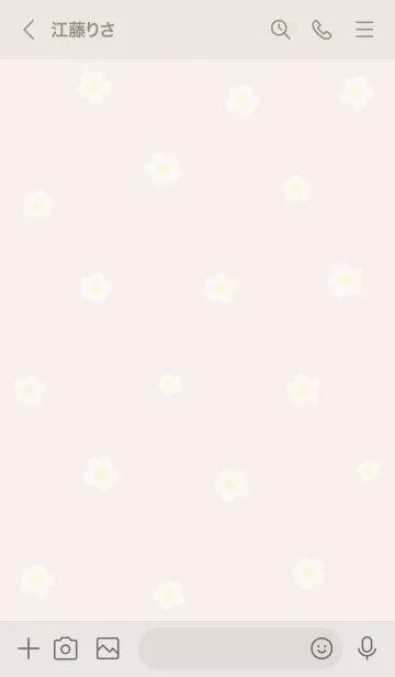 [LINE着せ替え] お花<音符>ベージュ.の画像2