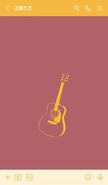 [LINE着せ替え] GUITAR COLOR  バーントオレンジの画像2