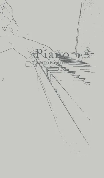 [LINE着せ替え] ピアノ演奏  パールグレイの画像1