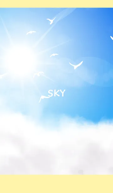 [LINE着せ替え] 空と鳥の着せかえ 黄色の画像1