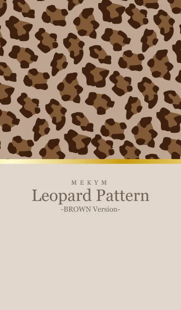 [LINE着せ替え] Leopard Pattern - BROWN 9の画像1
