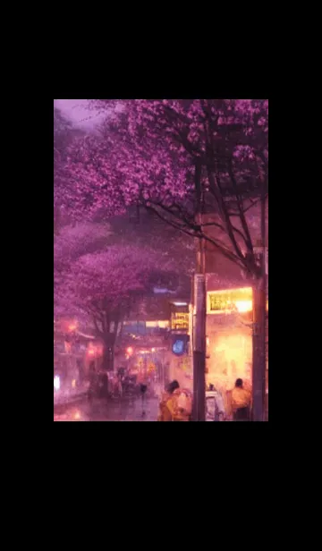 [LINE着せ替え] 和の夜桜#EI227。の画像1