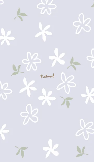 [LINE着せ替え] くすみカラー 白い花22の画像1