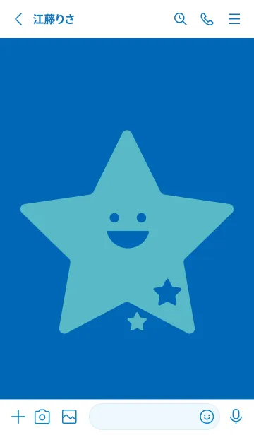 [LINE着せ替え] 星型の着せかえ コバルトブルーの画像2