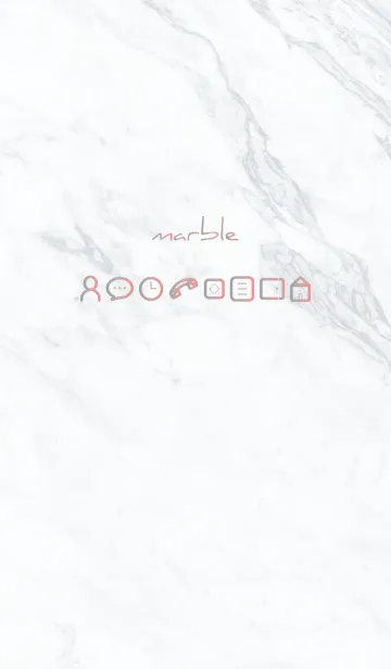 [LINE着せ替え] グレー : marble iconの画像1