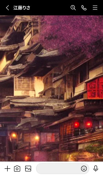 [LINE着せ替え] 和の夜桜#EI224。の画像2