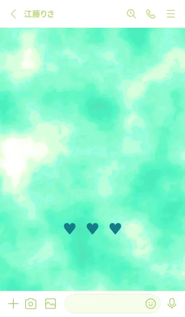 [LINE着せ替え] 3 ハート 110の画像2