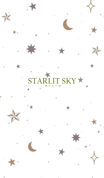 [LINE着せ替え] SIMPLE STARLIT SKY WHITE.MEKYM 15の画像1