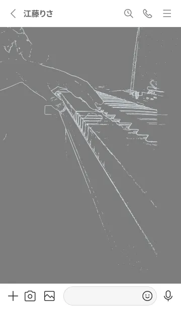 [LINE着せ替え] ピアノ演奏  マウスグレイの画像2