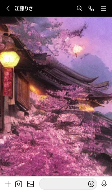 [LINE着せ替え] 和の夜桜#EJ121。の画像2