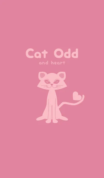 [LINE着せ替え] 猫のオッドとハート ペールチェリーピンクの画像1