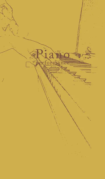 [LINE着せ替え] ピアノ演奏  芥子色の画像1