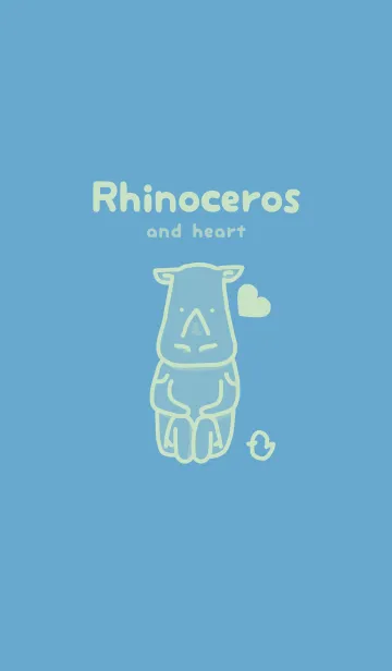 [LINE着せ替え] サイとハート チョークブルーの画像1