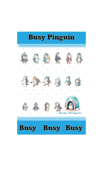 [LINE着せ替え] Busy Penguinの画像1